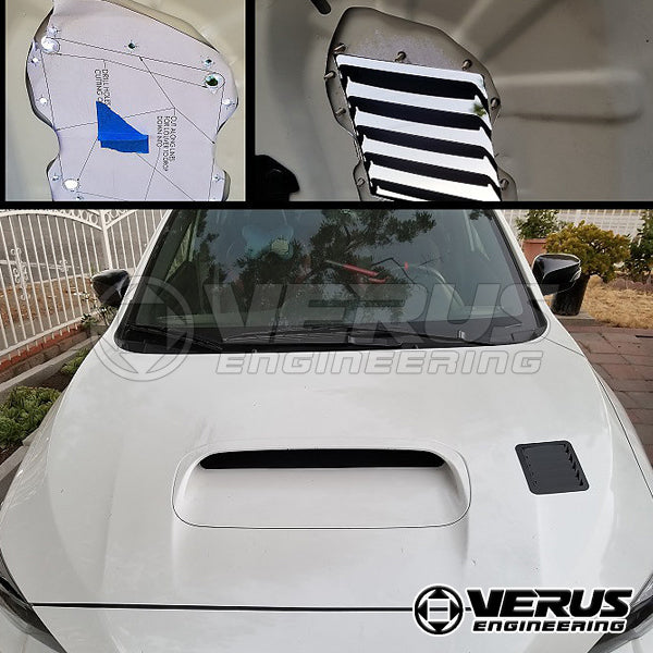 VERUS ENGINEERING(ヴェルスエンジニアリング)A0053A：SUBARU  WRX(VAB)：フードルーバーキット：左右セット：ブラックパウダーコート