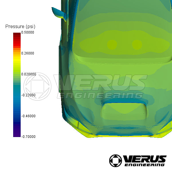 VERUS ENGINEERING(ヴェルスエンジニアリング)A0053A：SUBARU  WRX(VAB)：フードルーバーキット：左右セット：ブラックパウダーコート