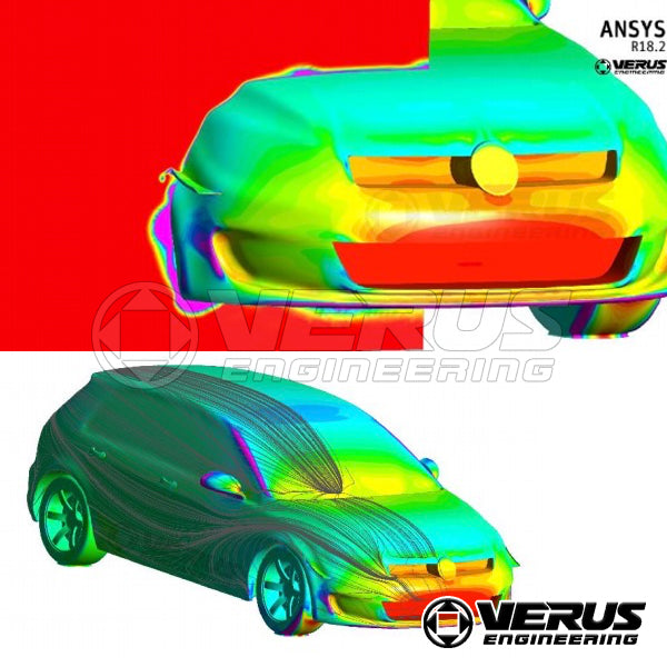 VERUS ENGINEERING(ヴェルスエンジニアリング)A0129A：VW GOLF R(MK7)GOLF7：カーボンダイブプレーンキット（カナード）