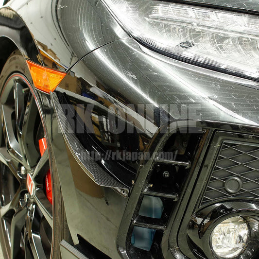 VERUS ENGINEERING(ヴェルスエンジニアリング)A0185A：HONDA CIVIC(FK7/FK8) ダイブプレーン ドライカーボン製カナードセット