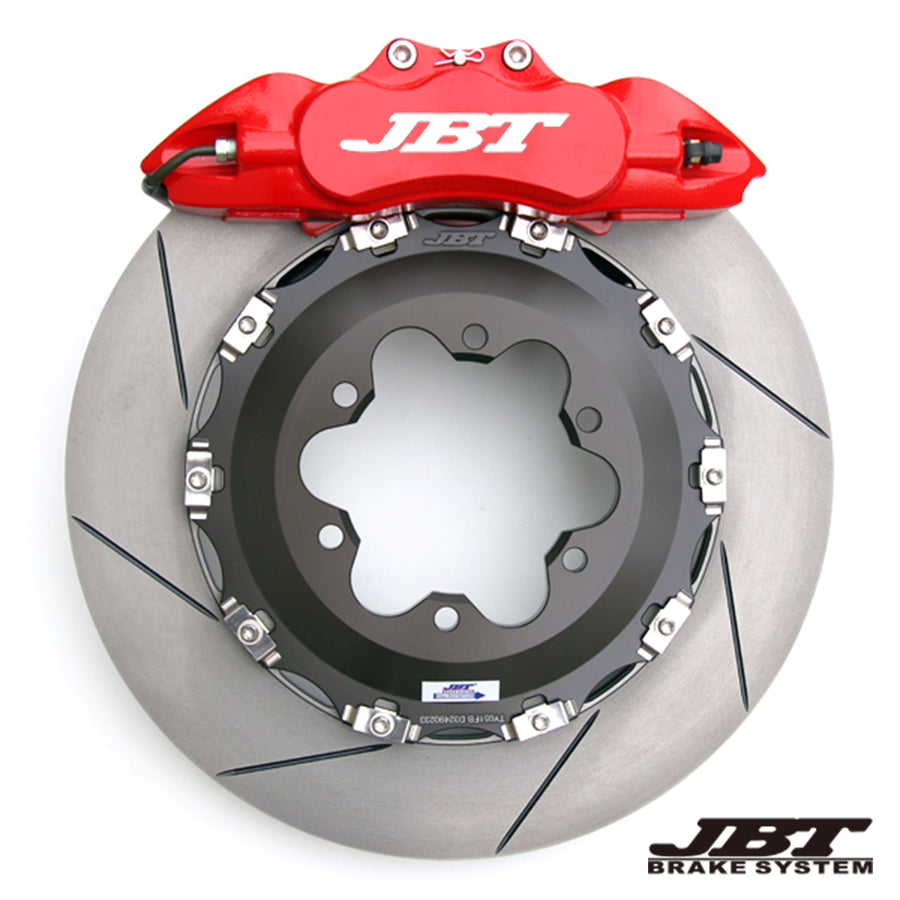 ■JBTブレーキキャリパー6POT（JB6P）+2ピース355mmスリットローター＋ブラケット＋パッド＋ブレーキホース：フロントフルセット：全10色