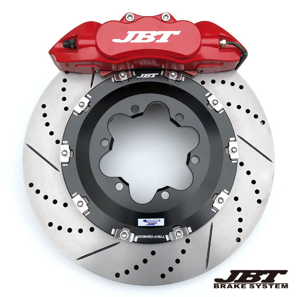■JBTブレーキキャリパー6POT（JB6P）+2ピース380mmスリットローター＋ブラケット＋パッド＋ブレーキホース：フロントフルセット：全10色