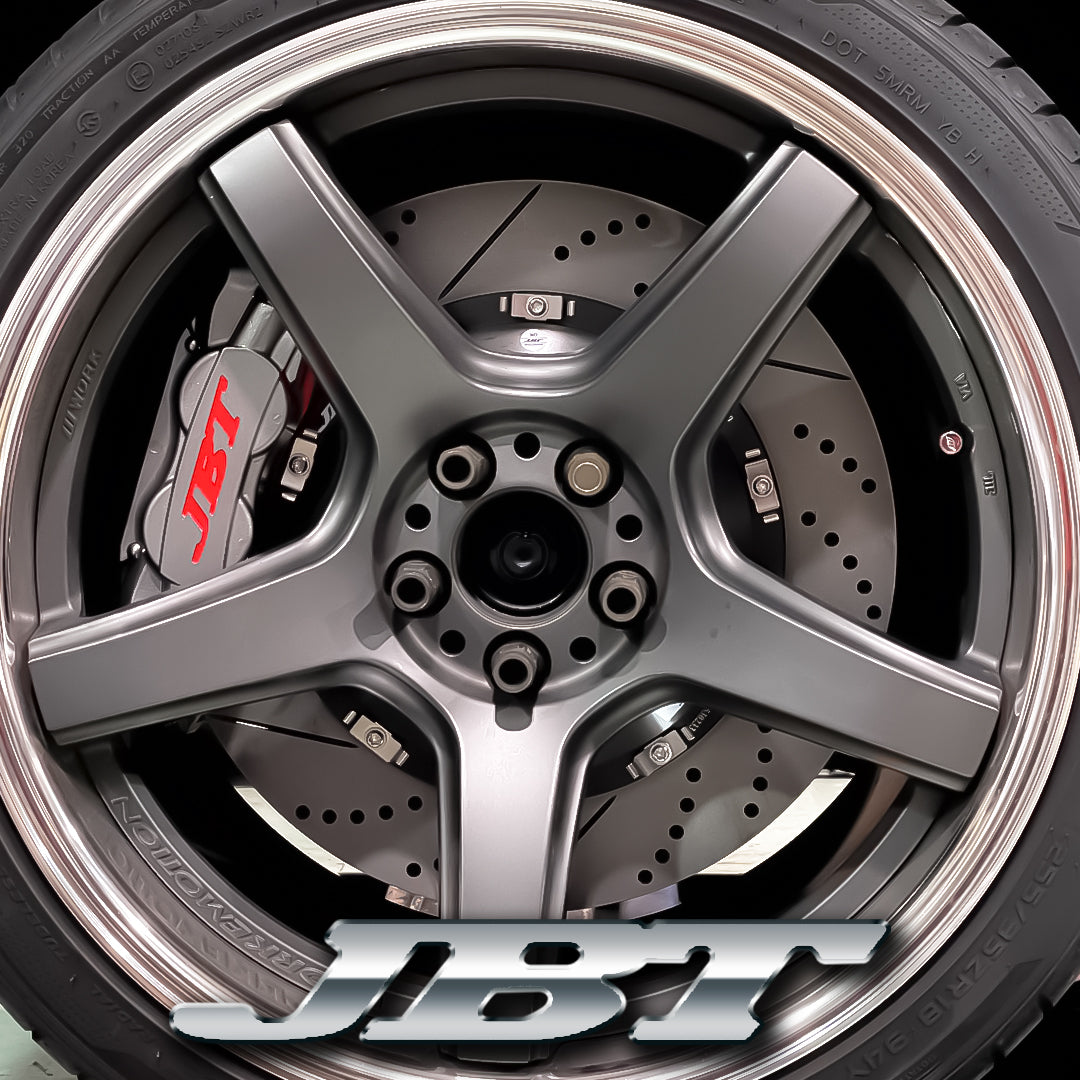 ■JBTブレーキキャリパー4POT（SP4P）+2ピース355mmスリットローター＋ブラケット＋パッド＋ブレーキホース：フロントフルセット：全11色