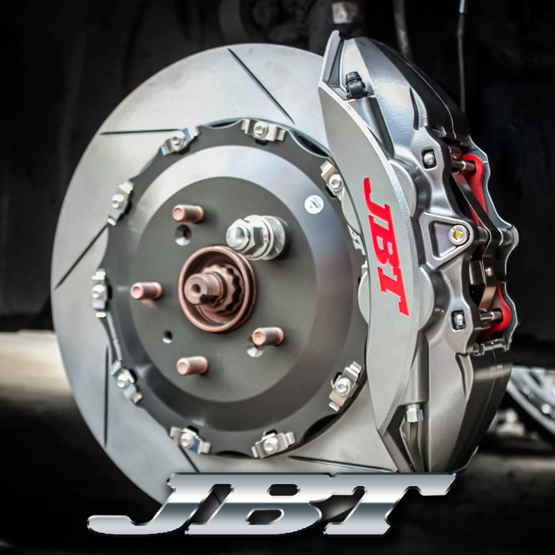 ■JBTブレーキキャリパー4POT（SP4P）+2ピース355mmスリットローター＋ブラケット＋パッド＋ブレーキホース：フロントフルセット：全11色