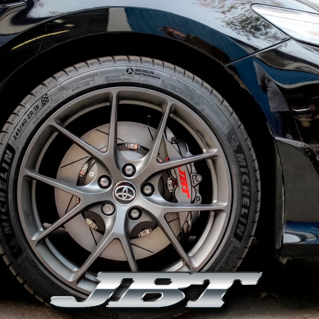 ■JBTブレーキキャリパー4POT（SP4P）+2ピース355mmスリットローター＋ブラケット＋パッド＋ブレーキホース：フロントフルセット：全10色