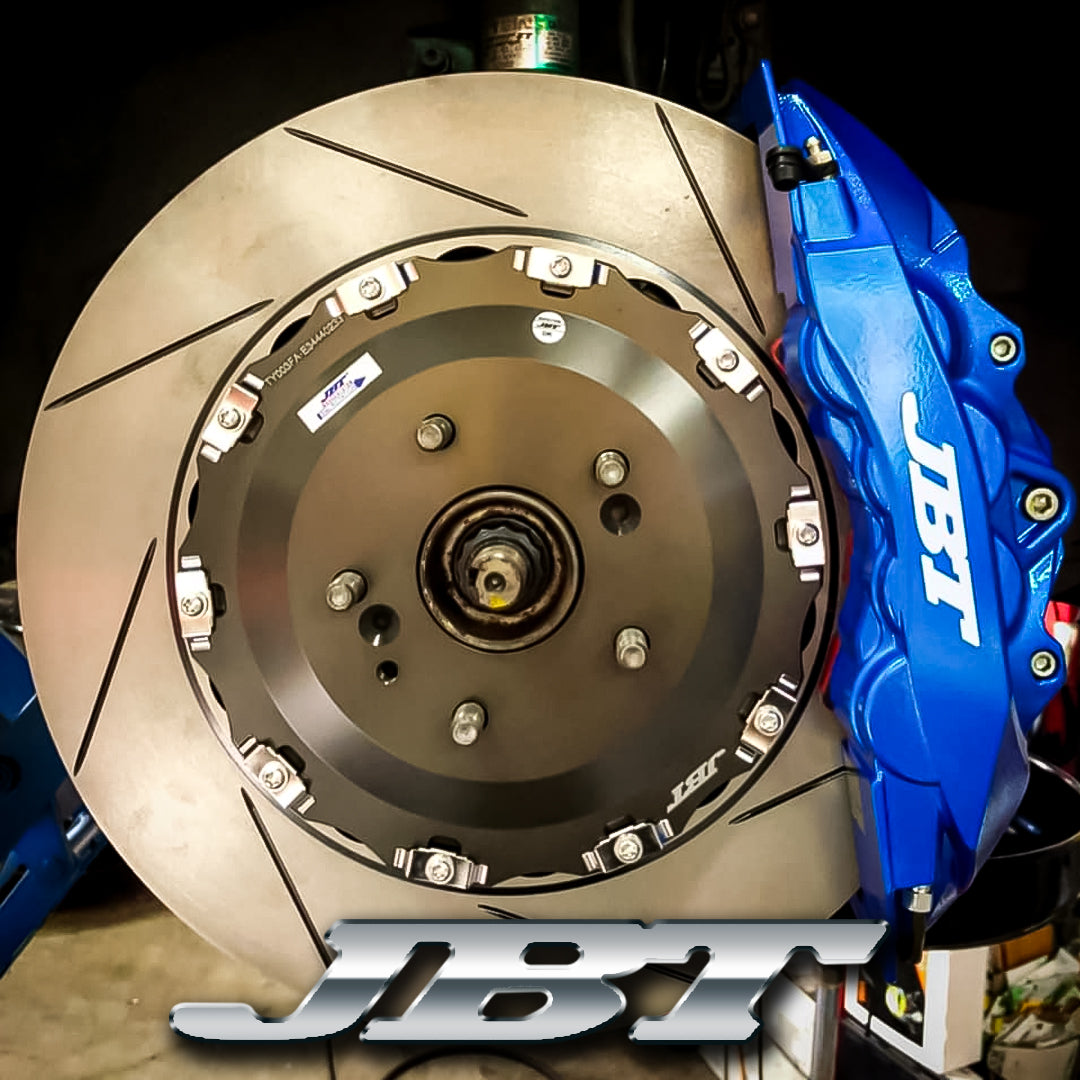 ■JBTブレーキキャリパー8POT（Z8）+2ピース358mmスリットローター＋ブラケット＋パッド＋ブレーキホース：フロントフルセット：全10色