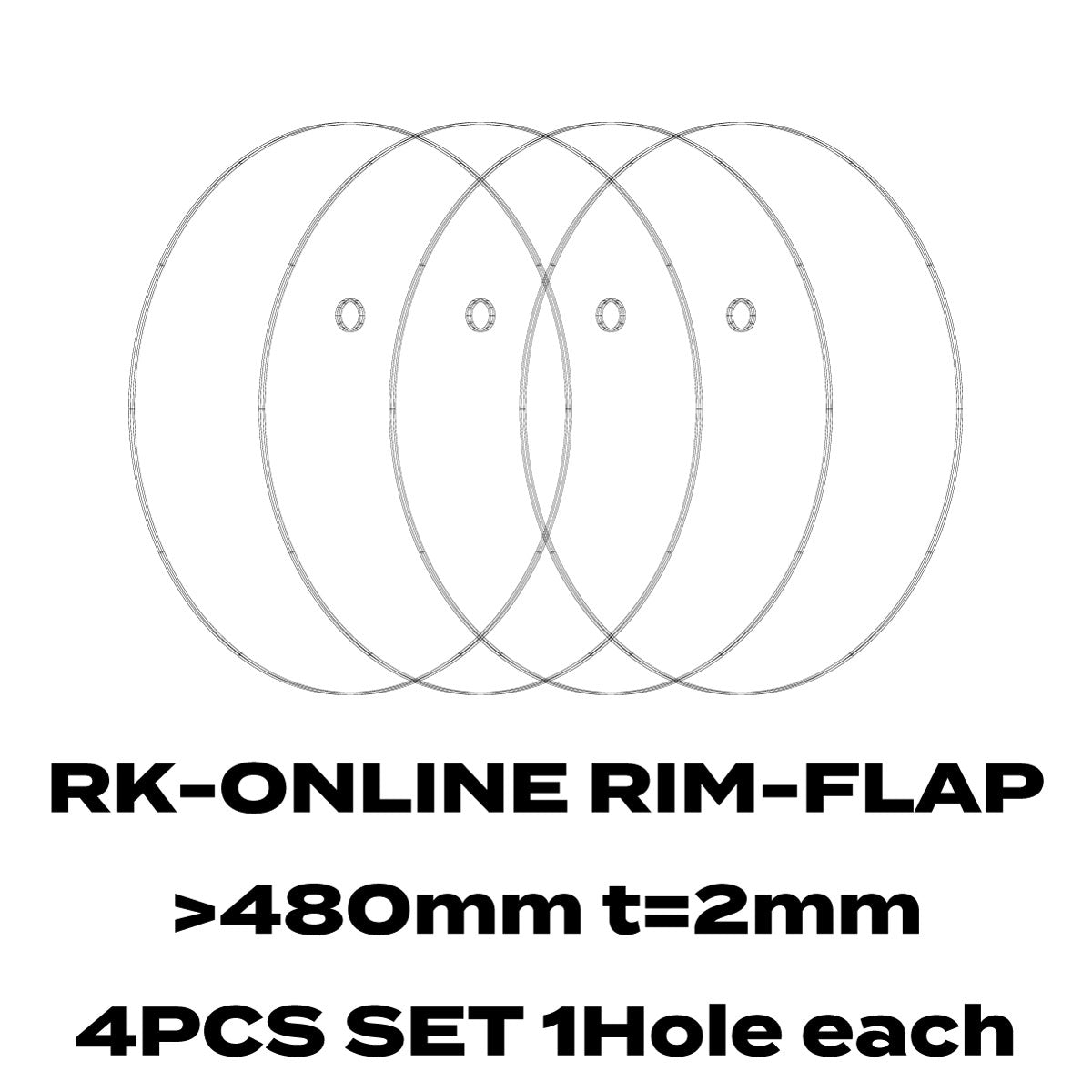 RK-ONLINE RIM-FLAP リムフラップ 4枚セット 2mm厚UVカットタイプ