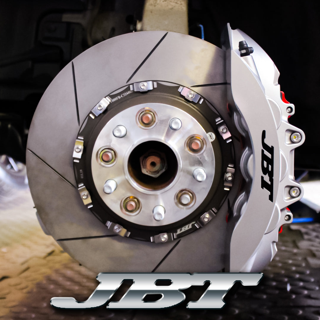 ■JBTブレーキキャリパー6POT（RS6P）+2ピース400mmスリットローター＋ブラケット＋パッド＋ブレーキホース：フロントフルセット：全11色