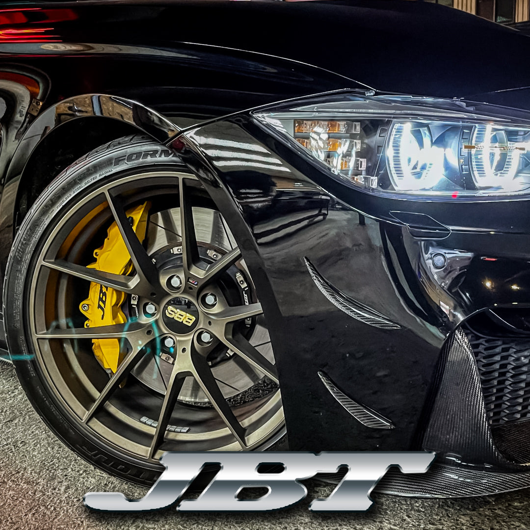 ■JBTブレーキキャリパー6POT（RS6P）+2ピース356mmスリットローター＋ブラケット＋パッド＋ブレーキホース：フロントフルセット：全11色