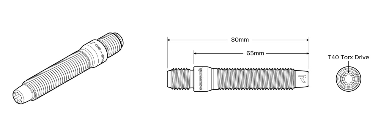 RACESENG レースセング チタンスタッドコンバージョンキット：20本セット：M12x1.5/M14x1.25/M14x1.5