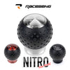 RACESENG レースセングシフトノブ ナイトロ-テクスチャカバーモデルセット（ステンレスベース・デルリンカバー）★